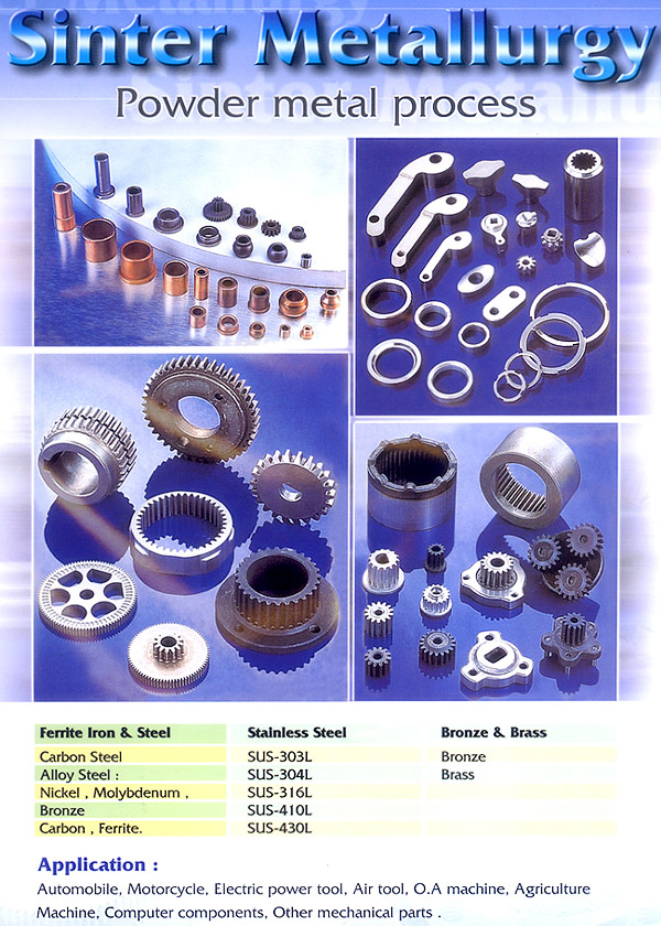 Sinter Metallurgy(SUS-303L, SUS-304L, SUS-316L, SUS-410L, SUS-430L)